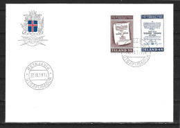 ISLANDE. N°469-70 De 1976 Sur Enveloppe 1er Jour (FDC). Service Postal Islandais. - FDC