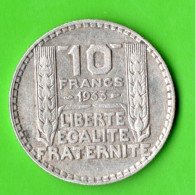 MONNAIE FRANCE . ARGENT 10 FRANCS 1933 TURIN - Réf. N°97M - - 10 Francs