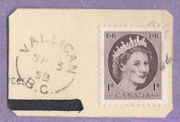 17909) Canada Vallican BC Closed Post Office Postmark Cancel - Usati