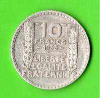 MONNAIE FRANCE . ARGENT 10 FRANCS 1933 TURIN - Réf. N°101M - - 10 Francs