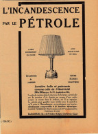 L'incandescence Par Le Petrole. Ets. Bardeau, Courbevoie. Advertising 1927 - Advertising
