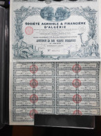 Ste Agricole Et Financière D'Algérie - Agriculture