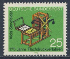 Deutschland Germany 1972 Mi 715 YT 566 Sc 1088 SG 1617 ** Steindruckpresse Von Alois Senefelder, Erfinder Lithographie, - Andere & Zonder Classificatie