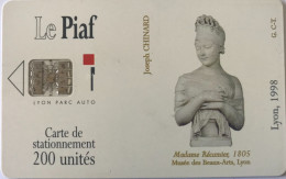 PIAF   -   LYON   -   Lyon Parc Auto  -   Joseph CHINARD  -  1998  -  200 Unités - PIAF Parking Cards