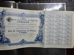 Cie PARISIENNE DE VOITURE "L'URBAINE" - Transport