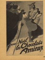 Pour Noel Les Chocolats Amieux. Advertising 1927 - Advertising