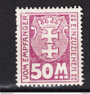 Danzig 1923,Mi.Porto 23,ABART,PF,Randlinie Linksoben Eingebuchtet Und .... Lese,Postfrisch Mit Falz (D2996) - Taxe