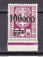 Danzig 1923,Mi.Porto 29 IV Mit UR,ABART,AF,unterer Aufdruckbalken Verkürzt,Postfrisch Mit Falz (D2957) - Postage Due