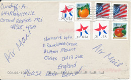 USA Cover Sent Air Mail To England 26-9-2002 With More Topic Stamps - Lettres & Documents