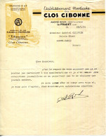 FACTURE.83.VAR.LE PRADET.ETABLISSEMENT HORTICOLE DU CLOS CIBONNE.ANDRE ROUX HORTICULTEUR. - Landwirtschaft