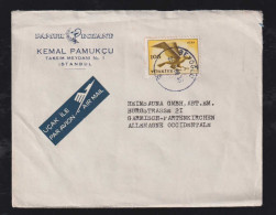 Türkei Turkey 1962 Advertising Airmail Cover ISTANBUL X GARMISCH Germany Pamuk Eczane - Covers & Documents