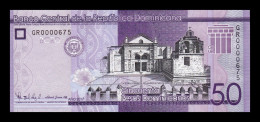 República Dominicana 50 Pesos Dominicanos 2017 Pick 189d Low Serial 675 Sc Unc - Repubblica Dominicana