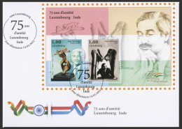 LUXEMBOURG 2023 India Joint Issue,Sculptor, Painter,Poet Amar Nath,Flag, MS ,Miniature Sheet, FDC Cover (**) Inde Indien - Cartas & Documentos