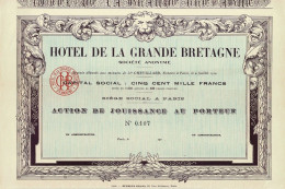 - Titre De 1910 - Hôtel De La Grande Bretagne - Déco - Imprimerie Richard - Turismo