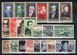 Année Complete 1952 N** , 21 Timbres Dont 923 , 929 , 930 / 935 & 937 / 938 Cote 114 Euros - 1950-1959