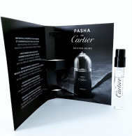 échantillons De Parfum Tubes Sur Cartes  PASHA De CARTIER EDITION NOIRE  EDT  Spray Tube 1.5 Ml - Perfume Samples (testers)