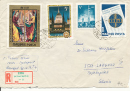 Hungary Registered Cover Sent To Switzerland 26-6-1974 With Topic Stamps - Lettres & Documents