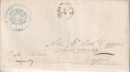 A143. Como. 1866. Lettera In Franchigia Completa Di Testo Con Piccolo Cerchio COMO + TRIBUNALE CIVILE - Marcophilia