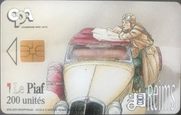 PIAF   -   REIMS   -  Voiture 6/8  -  200 Unités - Tarjetas De Estacionamiento (PIAF)