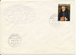 Iceland Cover Reykjavik 9-8-1974 Island-Reise Nordkapp - Spitzbergen Single Franked - Storia Postale