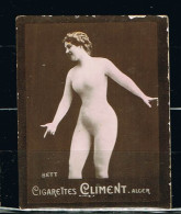 S1 - Chromo 6.5*5 Cm Cigarettes Climent Alger - Femme - érotisme - Dos Tirage No 120 - Bett - Climent
