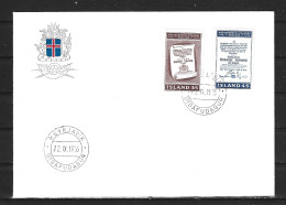 ISLANDE. N°469-70 De 1976 Sur Enveloppe 1er Jour (FDC). Service Postal Islandais. - FDC