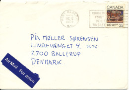 Canada Cover Sent Air Mail To Denmark Port Alberni 12-12-1980 Single Franked - Storia Postale