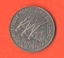 Congo 100 Francs 1971 Republique Popolaire Du Congo Nickel Coin Rare Coin - Congo (Democratische Republiek 1964-70)
