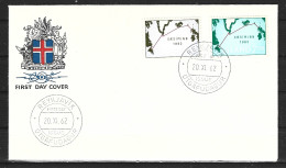 ISLANDE. N°321-2 De 1962 Sur Enveloppe 1er Jour (FDC). Câbles Téléphoniques. - FDC