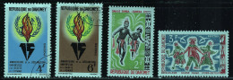 DAHOMEY 1963-64 SCOTT 182,183,185,186 CANCELLED - Bénin – Dahomey (1960-...)