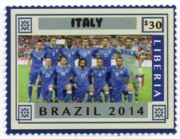 LIBERIA 2014 - 1v - MNH - Italy Team - Brazil World Football Championship - Soccer Calcio - Football - World Cup Italia - 2014 – Brasil