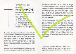 Vanhove René. 27.07.1918 @ 17.12.1993. Heist. (visser) Pecheur, Zeeman - Devotion Images