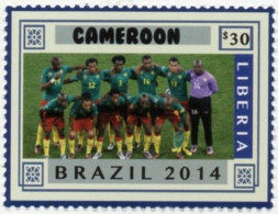 LIBERIA 2014 - 1v - MNH - Cameroon Team - Brazil World Football Championship - Soccer Calcio - Football - World Cup - 2014 – Brasil