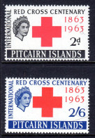 PITCAIRN ISLANDS - 1963 RED CROSS ANNIVERSARY SET (2V) FINE MNH SG 34-35 - Pitcairn Islands