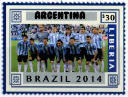 LIBERIA 2014 - 1v - MNH - Argentina Team - Brazil World Football Championship - Soccer Calcio - Football - World Cup - 2014 – Brasil