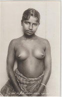 Carte Photo / Girl Of The Rodiya Caste Ceylon Sri-Lanka - Sri Lanka (Ceylon)