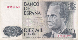 BILLETE DE 10000 PTAS DEL AÑO 1985 SERIE 1P - JUAN CARLOS I (BANKNOTE) - [ 4] 1975-… : Juan Carlos I