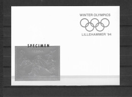 Olympische Spelen  1994 , Guyana - Blok  Postfris - Invierno 1994: Lillehammer