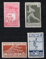 1940 TURKEY THE 11TH BALKAN GAMES MINT WITHOUT GUM - Unused Stamps