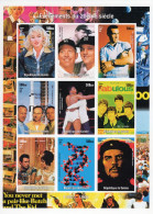 Guinea 1998, XXth Century, Cinema, Monroe, Baseball, Boxing, 007, Beatles, DNA, Guevara, 9val In BF IMPERFORATED - Chanteurs