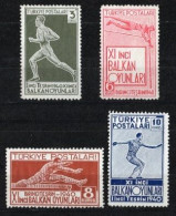 1940 TURKEY THE 11TH BALKAN GAMES MH * - Unused Stamps