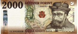 Hungary 2000 Forint 2016 EXF "free Shipping Via Registered Air Mail"" - Hongrie