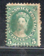 CANADA NEW BRUNSWICK CANADIAN PROVINCES 1860 1863 QUEEN VICTORIA 5c USED USATO OBLITERE' - Used Stamps