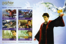 Taiwan 2002, Cinema, Harry Potter, Owls, Cat, Sheetlet - Neufs