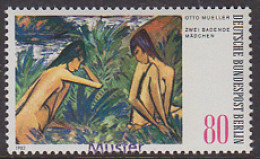 GERMANY(1982) "Two Girls Bathing" By Mueller. Specimen (overprinted MUSTER). Scott No 9N475, Yvert No 640. - Plaatfouten En Curiosa