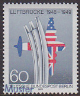GERMANY(1989) Berlin Airlift. Specimen (overprinted MUSTER). Scott No 9N575, Yvert No 803. - Plaatfouten En Curiosa