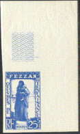 FEZZAN(1950) Mother & Child. Corner Imperforate. Scott No 2NB2, Yvert No 55. - Andere & Zonder Classificatie