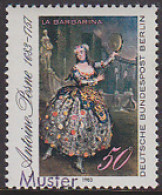 GERMANY(1983) Barbara Campanini Portrait By Pesne. Specimen (overprinted MUSTER). Scott No 9N485, Yvert No 661. - Plaatfouten En Curiosa