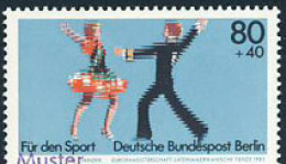 GERMANY(1983) Couple Dancing. European-Latin American Dance Champ MUSTER (Specimen) Overprint. Scott No 9NB202 - Variétés Et Curiosités