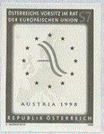 AUSTRIA(1998) Austrian Presidency Of EU. Black Proof. Scott No 1766, Yvert No 2090. - Proofs & Reprints